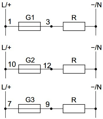 Moduł bezpiecznikowy trójgniazdowy BZ-3 F&F 6257