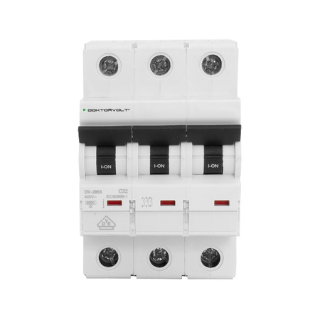 Wyłącznik nadprądowy MCB 6kA 3P 32A VDE C32A Doktorvolt DV-2953