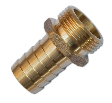Nypel na wąż 13mm GZ 1/2" na klucz mosiądz Bradas GKI011213