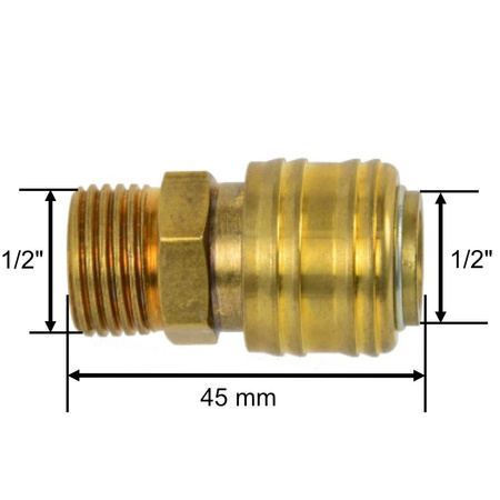 Szybkozłączka pneumatyczna typ żeński GZ 1/2" 1647