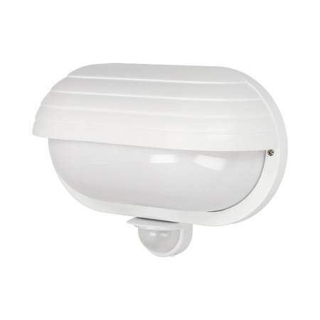 SAMUM. oprawa ogrodowa z czujnikiem ruchu 180st. 1x60W. E27. IP44. z przesłoną. plastik. biała OR-OP-304WE27ZMR