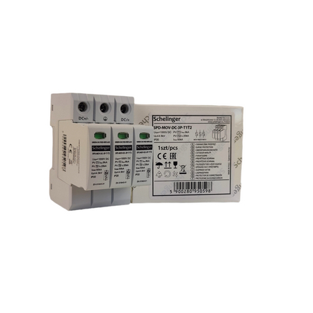 Ogranicznik przepięć 3P 8kA DC 1000V klasy T1T2 Schelinger A53-SPD-MOV-DC-3P-T1T2