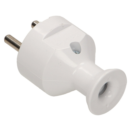 Wtyczka prosta 2P+Z. biała WT-31/BIAŁY