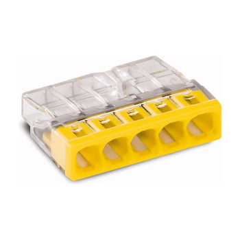 Szybkozłączka WAGO 5×0,5–2,5mm² Złączka sprężynowa 5-torowa LUX06404