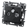 Gniazdo TV-R-SAT przelotowe czarne 14 dB Niloe Step 863578