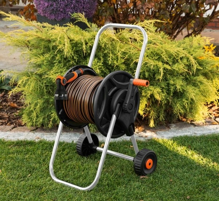 Wózek z wężem 1/2" 20m pistoletem i armaturą BLACK LINE BRADAS ECO-AG26020SET1