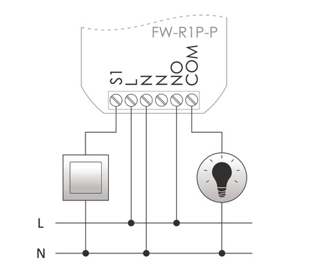 Przekaźnik bistabilny wielofunkcyjny 1-kanałowy F&Wave F&F FW-R1P-P