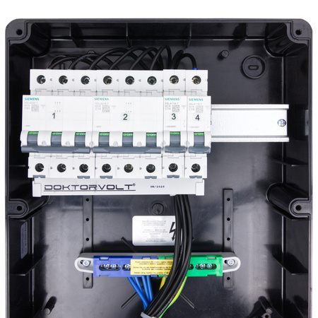 Rozdzielnica budowlana zabezpieczenia Siemens pTD-S 32A 16A 4x230V gniazda Mennekes Schuko Doktorvolt DV-4852-D