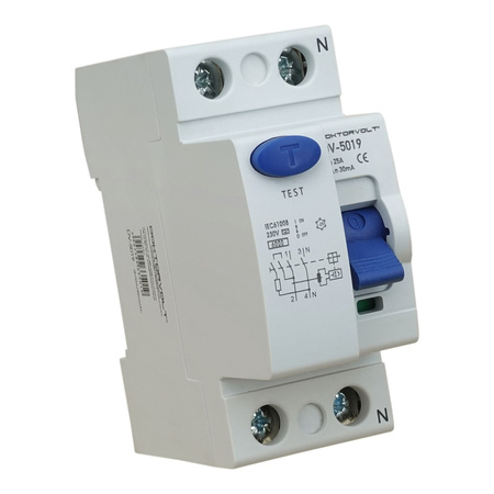 Wyłącznik różnicowoprądowy 2P 25A 30mA typ AC Doktorvolt DV-5019