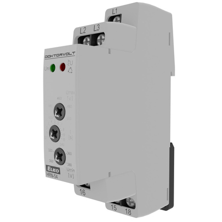 Przekaźnik nadzorczy napięcia w 3F z regulowanym poziomem ELKO HRN-54
