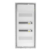 Rozdzielnica modułowa podtynkowa 4x12 zabezpieczona 14xMCB 2xRCCB VDE okablowana skrzynka elektryczna Hager 755,50 x348x98mm zaciski rozgałęźne L1, L2, L3, N, PE Doktorvolt DV-6265-PT