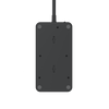 Listwa przepięciowa 4x gniazdo Schuko 3x USB-A 1x USB-C czarna W-00355