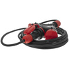 Przedłużacz trójdrożny 10m 250V 16A Schuko 3×2P+Z H05RR-F 3×2,5 mm² IP44 W-01192