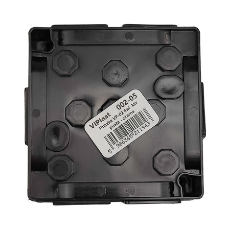 Puszka natynkowa IP55 ViPlast Czarna 86x86x40mm VP-02 002-05