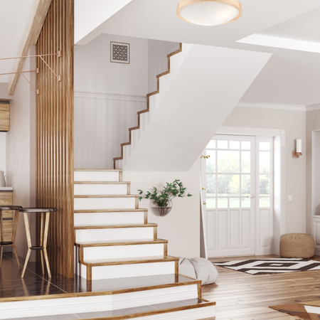 Lampa sufitowa plafon drewniany sosnowy LED 2-punktowy wypukły 37 cm LD-PD-8.2 SOSNA