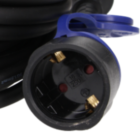 Przedłużacz warsztatowy bryzgoszczelny kabel olejoodporny 230VAC/16A 20 m Schuko OR-AE-13169(GS)/20M