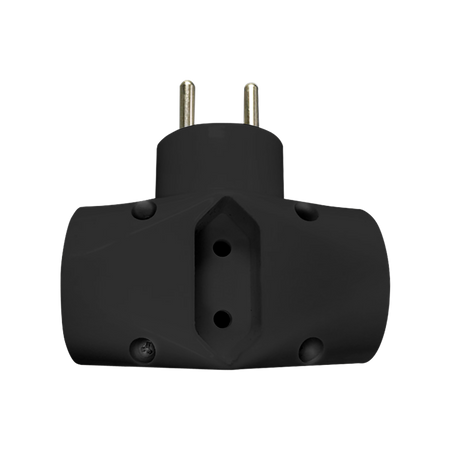 Rozgałęźnik 2x2P+Z 1x2P/II czarny OR-AE-13221/B