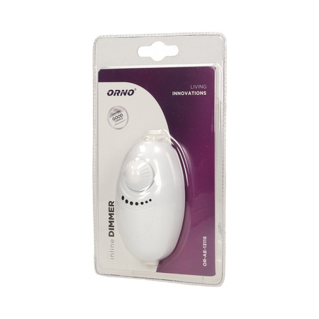 Ściemniacz nakablowy 20-100W. biały OR-AE-13115