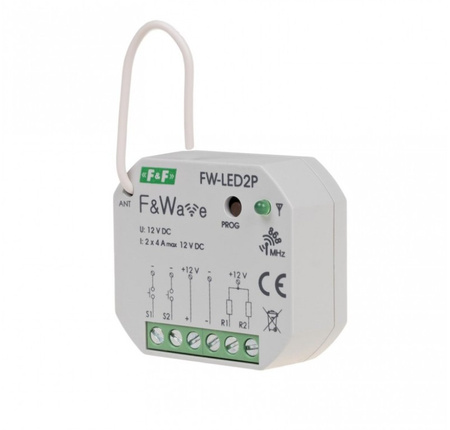 Dwukanałowy sterownik LED do puszki F&Wave F&F FW-LED2P