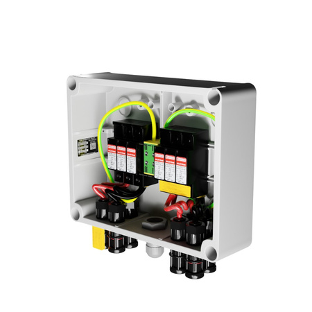 Rozdzielnica PV fotowoltaiczna solarna DC 1000V T1 T2 MC4 2-stringowa Doktorvolt DV-1444-FOT