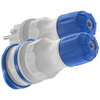 Zestaw przyłączeniowy z wtyczką WT-54 i gniazdem GN-44 250V Schuko szaro-niebieski W-98864