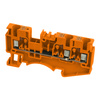 Złączka szynowa 2,5mm2 1P 3-przewodowa zacisk push-in pomarańczowa DS2.5-TW-01P-15-00A(