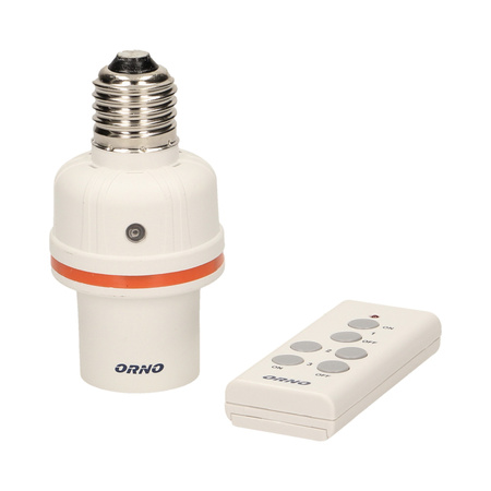 Bezprzewodowe gniazdo żarówki sterowane pilotem. gwint E27 OR-GB-431