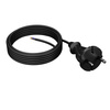 Przewód przyłączeniowy 5m z wtyczką prostą TYP E 230V 16A 2×1 mm² H05RR-F PP-21 czarny W-97191