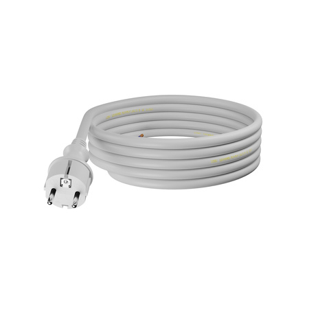 Przewód przyłączeniowy 3m z wtyczką prostą 250V 16A 3x2,5 mm² IP44 H05VV-F PP-40H biały W-98616