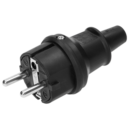 Wtyczka Uni-Schuko mini IP44 czarna 16A 230V OR-AE-13222