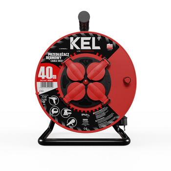 Przedłużacz bębnowy warsztatowy 40m 4x 230V Schuko 3x2,5 H05RR-F W-98687