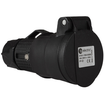 Gniazdo elektryczne UPS z dławnicą kablową 16A TYP F IP54 250V AC TPE 3101-705-0300