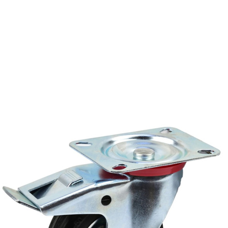 Koło obrotowe skrętne stalowe/gumowe z hamulcem 100/125/160 lub 200 mm G71520