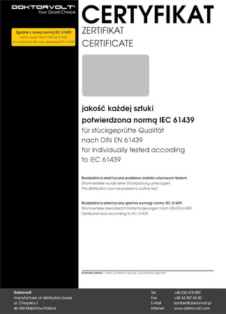 Rozdzielnica budowlana z kablem TD-S/FI SKH 2x32A 4x230V Schuko CEE Mennekes Doktorvolt DV-0021-D