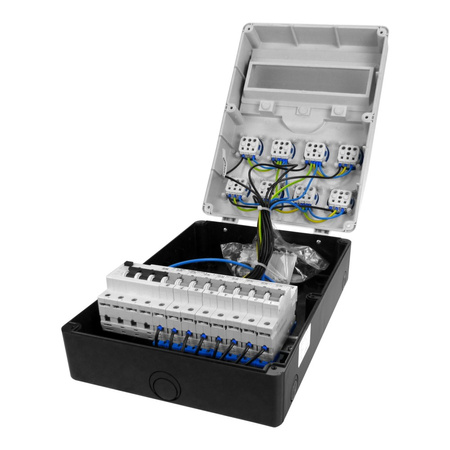 Rozdzielnica budowlana TD-S/FI 8x230V Schuko Doktorvolt DV-6497-D