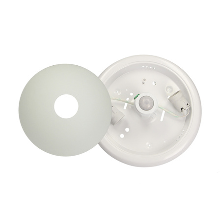 TERRAL. plafon oświetleniowy z czujnikiem ruchu 360st. 2x40W. E27. IP20. szkło matowe OR-PL-302WE27SMR