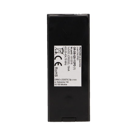 Przycisk bezprzewodowy do rozbudowy dzwonków z serii CALYPSO OR-DB-QS-112PD