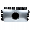 Skrzynka rozdzielcza rozdzielacz rurowy wentylacyjny fi 160 12x75 mm płaski E-KRR-12x75/160-OC