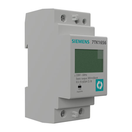 Cyfrowy wskaźnik panelowy mocy LCD 1-fazowy z wyjściem impulsowym MID Siemens 7KT1656