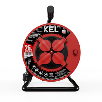 Przedłużacz bębnowy warsztatowy 25m 4x 230V Schuko 3x1,5 H05RR-F W-97381