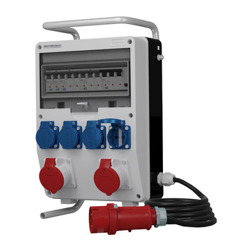 Rozdzielnica budowlana na stojaku z kablem TD-S/FI SKHU 2x16A 4x230V Schuko Doktorvolt DV-0168-D