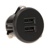 Ładowarka 2xUSB wpuszczana w blat. czarna OR-AE-1368/B
