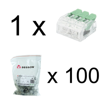 Szybkozłączka instalacyjna 2x0.2-4.0 mm² VDE UL 450V 32A DGN 1 sztuka DG221-5.6-02P-17-00A