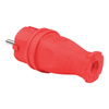 Wtyczka gumowa prosta 16A 230V czerowna Schuko 5092