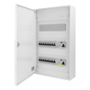 Rozdzielnica modułowa natynkowa 3x12 zabezpieczona 14xMCB 2xRCCB VDE ogranicznik okablowana skrzynka elektryczna Hager 515x305x96,5mm zaciski rozgałęźne L1, L2, L3, N, PE Doktorvolt DV-6333-NT
