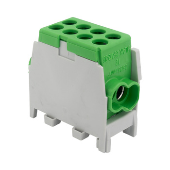Blok rozdzielczy zacisk odgałęźny HLAK 25-1/2/25 M2 zielony mostek 1P 1,5-25 mm2 Pollmann 208 2080190