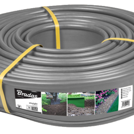 Obrzeże proste trawnikowe 18m x 12,5cm szare Bradas OBKGY18125