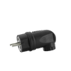 Wtyczka hermetyczna kątowa 230V 2P+Z TYP E IP44 16A czarna W-89998