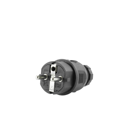Wtyczka hermetyczna 230V 2P+Z TYP E IP44 16A czarna prosta W-89999