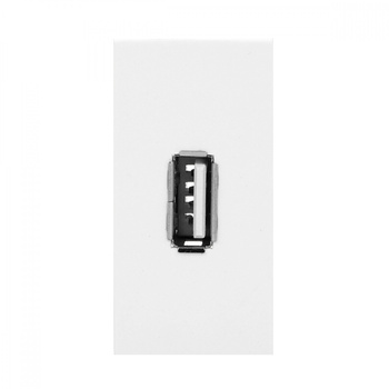 NOEN USB data, gniazdo modułowe 22,5x45mm USB data 2.0, piny, białe OR-GM-9010/W/USBDATA